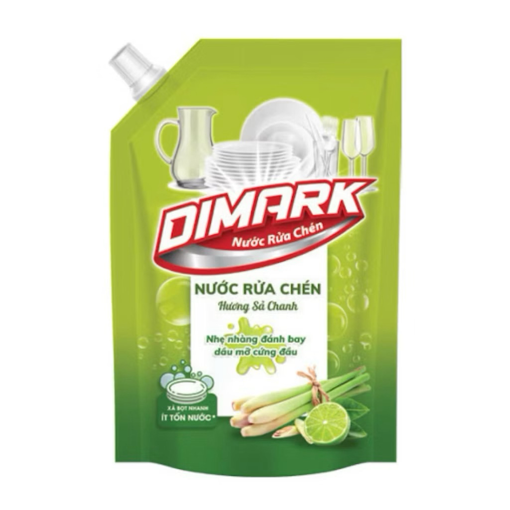[CHÍNH HÃNG]<túi 3,5kg>Nước rửa chén chanh xã Dimark.Hương xã chanh