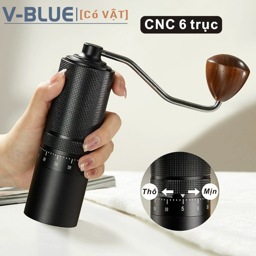Máy xay cafe cầm tay cối xay cafe mini Chất Lượng cối xay cà phê Cao CNC 6 trục
