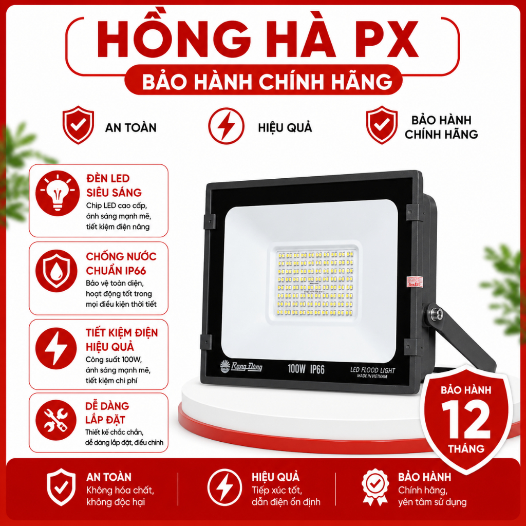 [RẠNG ĐÔNG] Đèn Pha LED IP66 Model: CP10 100W/70W/50W