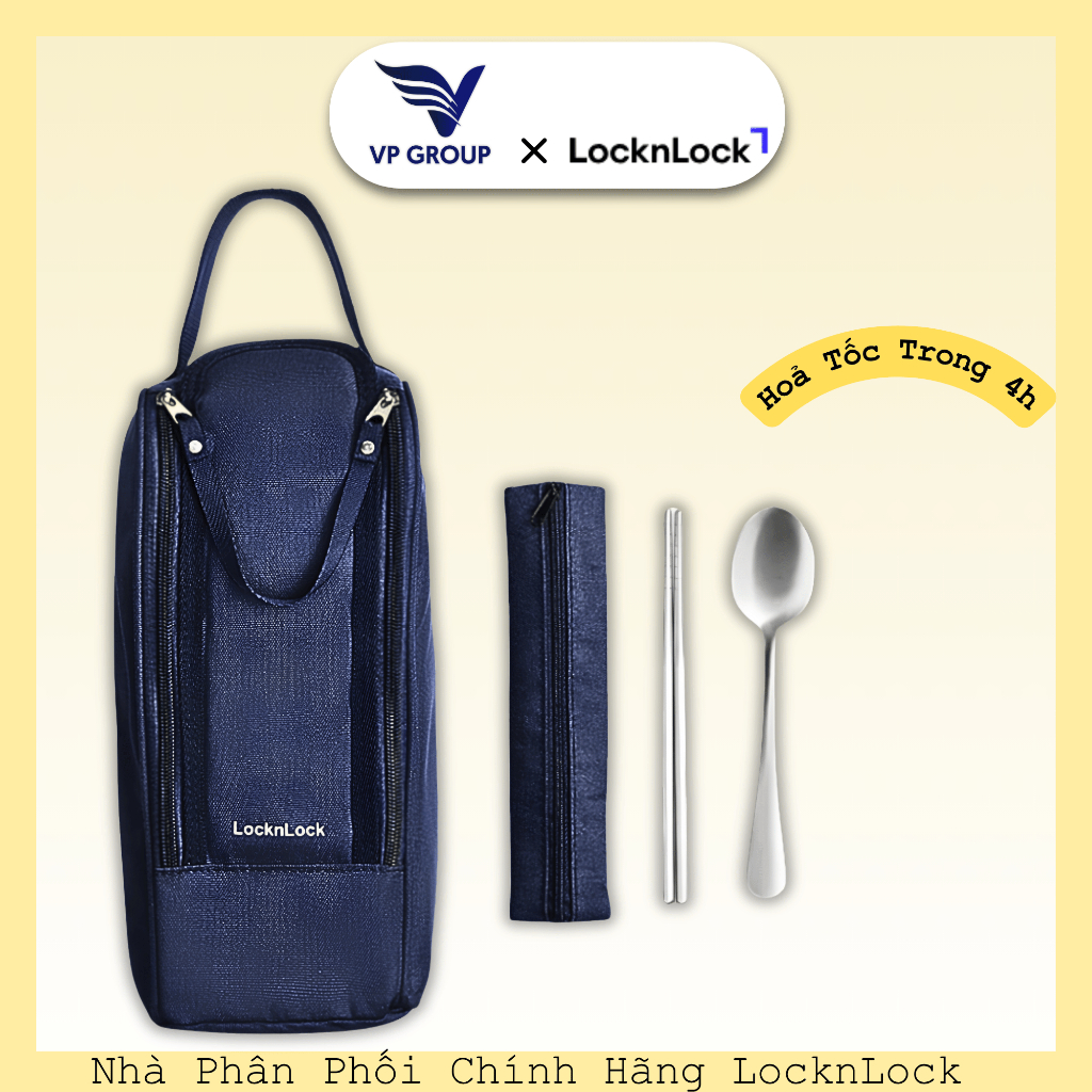Bộ hộp cơm giữ nhiệt LocknLock Hàng chính hãng LHC8052S01 - Xanh navy (VPG)