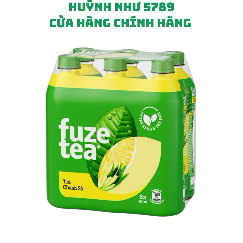 [CHÍNH HÃNG]<chai 450ml>Lốc 6 chai Trà chanh sả Fuze tea