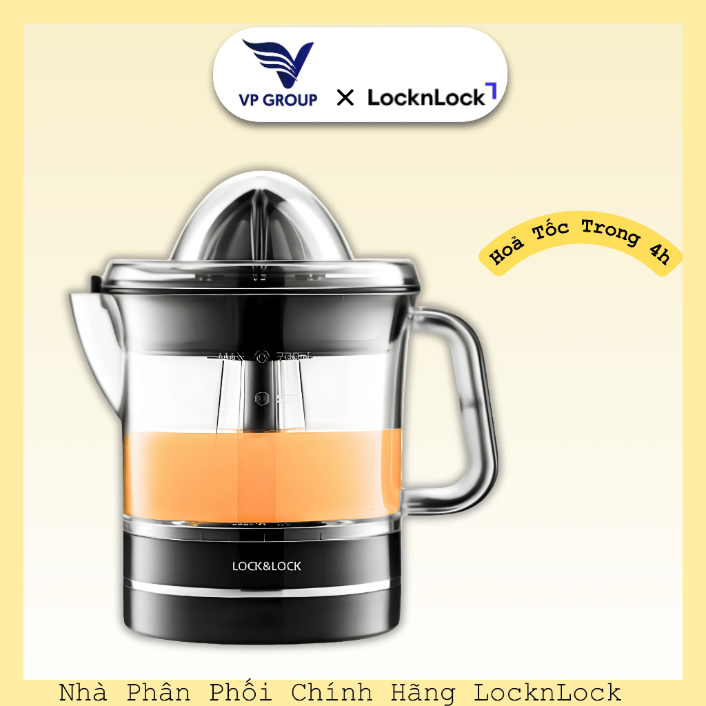 [LOCKNLOCK] Máy Vắt Nước Cam LocknLock chính hãng, màu đen  -  EJJ236BLK (VPG)