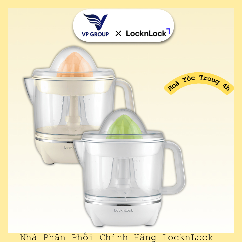 [CHÍNH HÃNG] Máy vắt cam LocknLock, 220-240V~, 50/60Hz, 40W, 700ML - EJJ231,EJJ231IVY