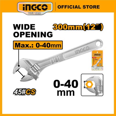 Mỏ lếch cỡ lớn 30mm 12inch INGCO HADW131122 kích thước điều chỉnh 0-40mm