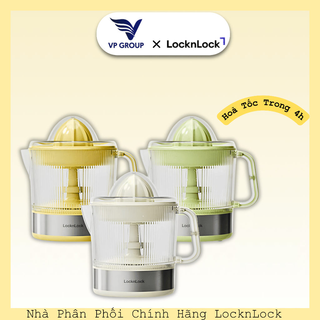 [CHÍNH HÃNG] Máy vắt cam Locknlock Citrus juicer 220-240V, 50/60Hz, 40W, 700ml - EJJ244 (VPG)