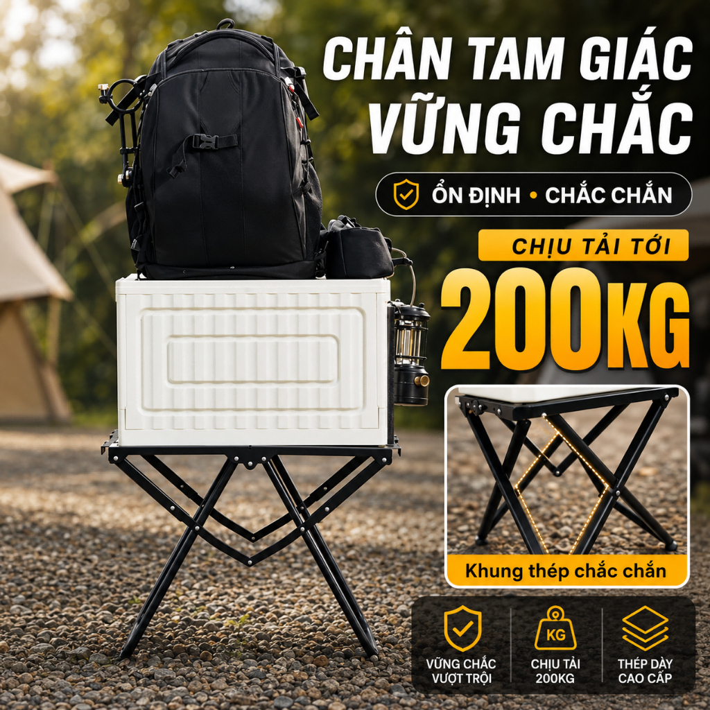 Bàn cắm trại ngoài trời có thể gập lại, di động, trọng lượng nhẹ, bàn dã ngoại bằng nhôm BBQ, bàn cắm trại | BigBuy360 - bigbuy360.vn
