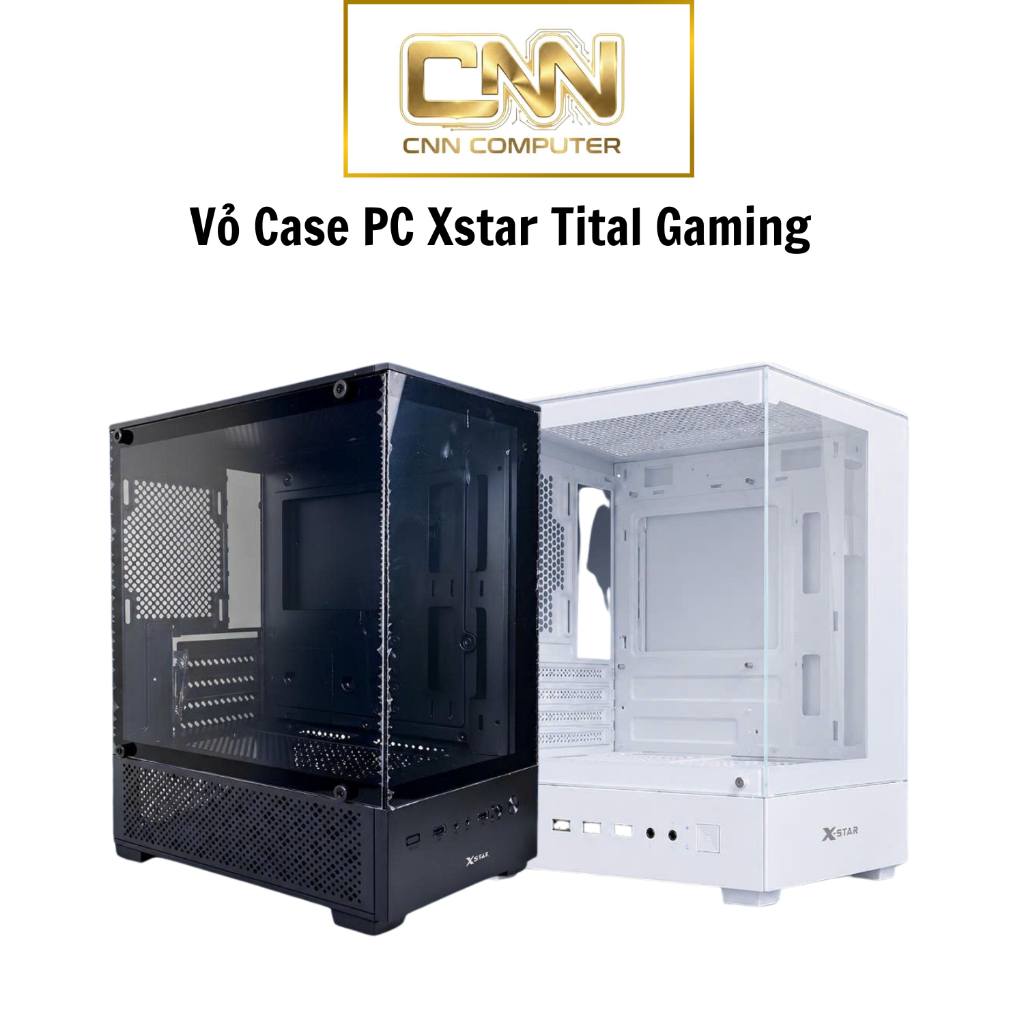 Vỏ Case PC Xstar Tital Gaming Chính Hãng, Thiết Kế Hiện Đại, Kính Cường Lực, Tản Nhiệt Tốt