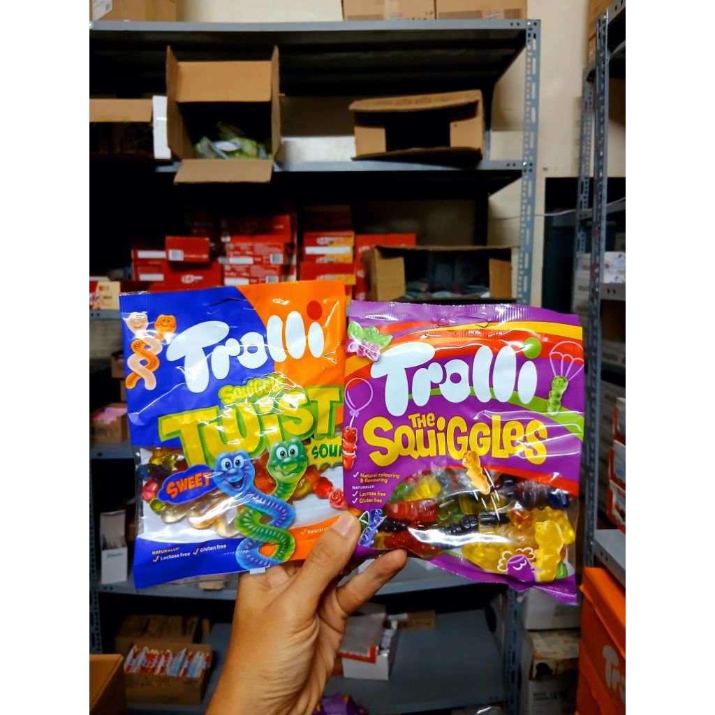 Kẹo Dẻo Trolli Hình Sâu The Squiggles và Sâu Đôi Twist 100g