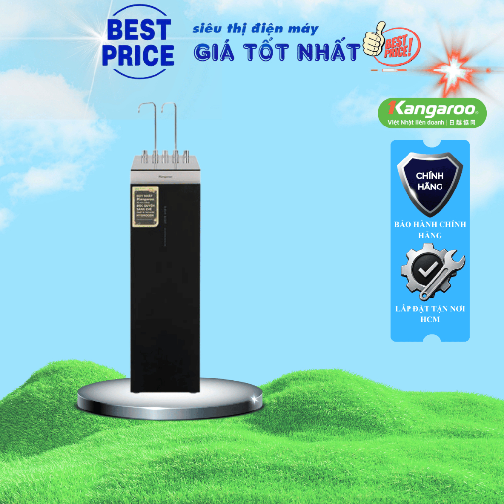 KG12A6 Máy Lọc Nước 12 Lõi Lọc Kangaroo – RO Nóng Lạnh Hydrogen, Tạo Nước Kiềm & Hydrogen KG12A6