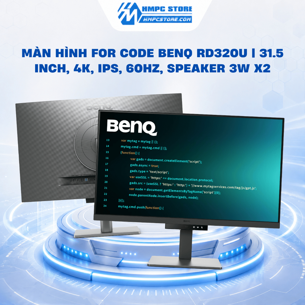 Màn hình FOR CODE BenQ RD320U | 31.5 Inch, 4K, IPS, 60Hz, Speaker 3W x2, BH 3 năm