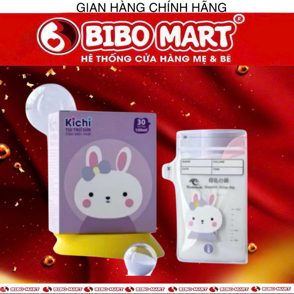 Túi trữ sữa Kichi Gấu 100ml