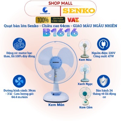 Senko_Quạt bàn Senko B1616 - Hàng Chính Hãng