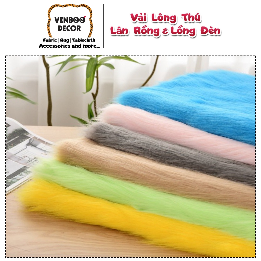 🐉 Vải Lông Thú may Lân Sư Rồng Đầu Lân Áo Lân Rồng múa lân ngày Tết | Vải lông làm lồng đèn trung th