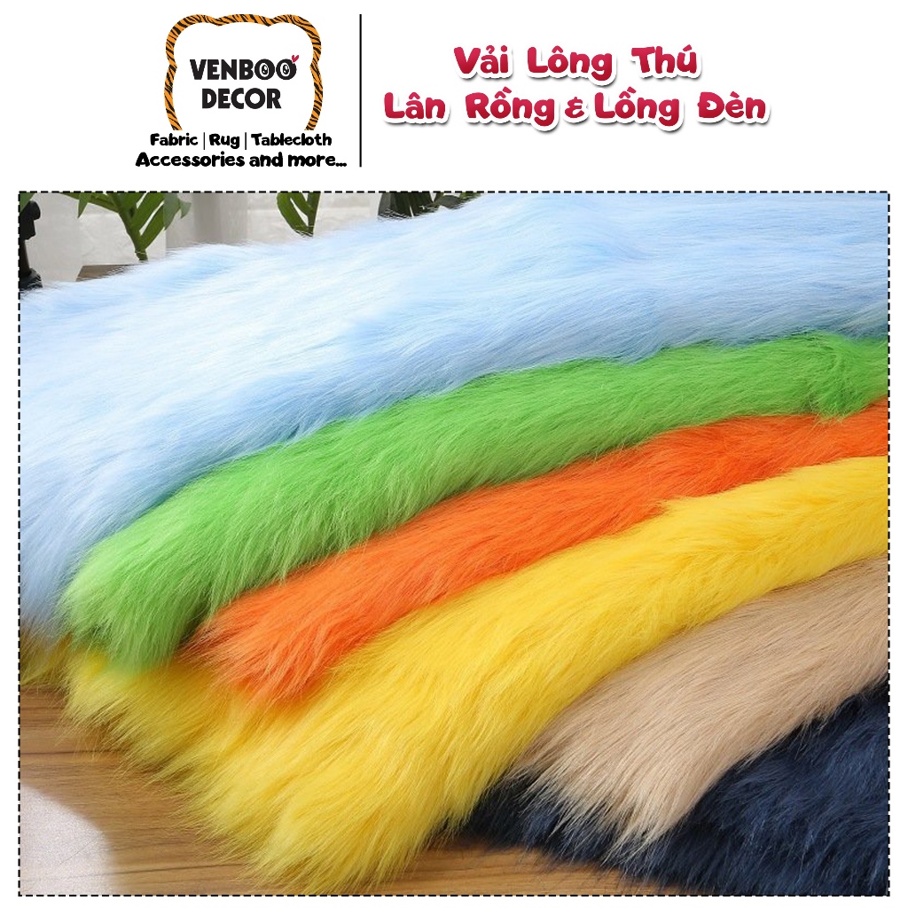 🐉 Vải Lông Thú may Đầu Lân Đầu Rồng quần áo Lân múa lân ngày tết | Vải lông làm lồng đèn Trung Thu |