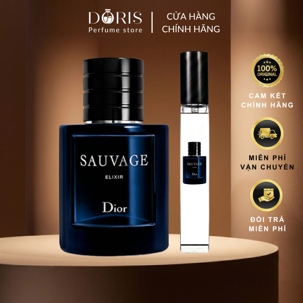 [Chính Hãng] Nước Hoa Nam Chiết 10ml Dior Sauvage Elixir – Nam Tính, Hấp Dẫn & Quyền Lực