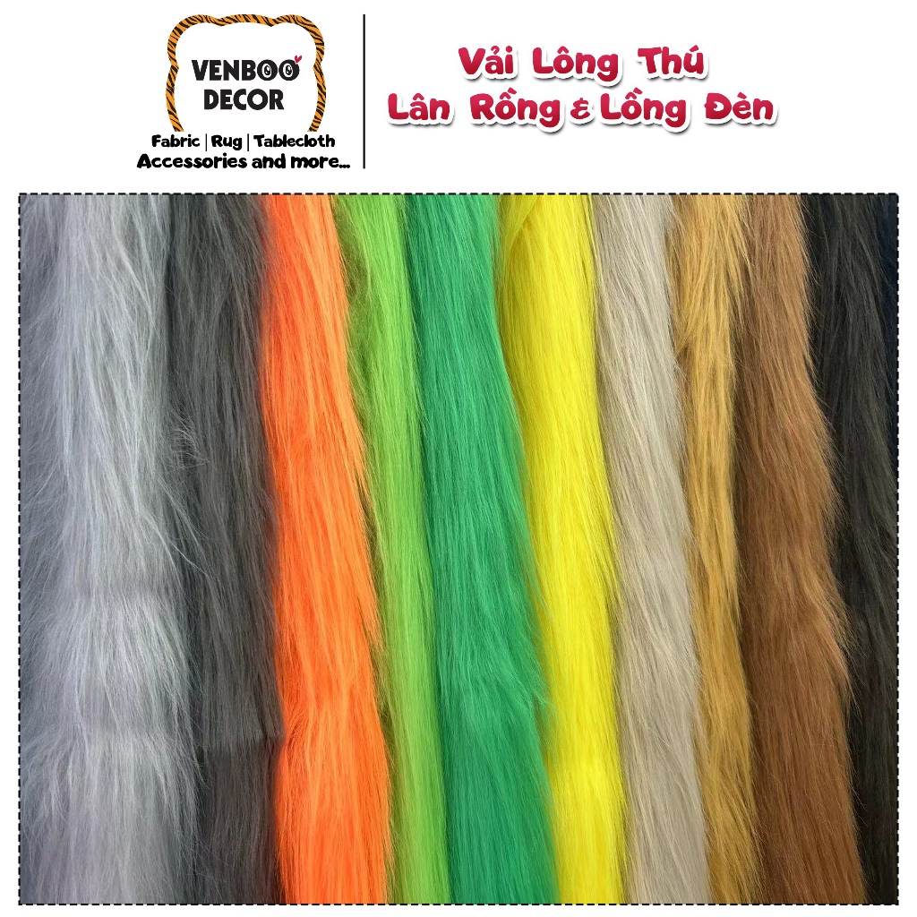🐉 [Sale] VẢI LÔNG THÚ may Đầu Lân Quần Áo Lân múa lân ngày tết | vải lông làm lồng đèn Trung Thu | L