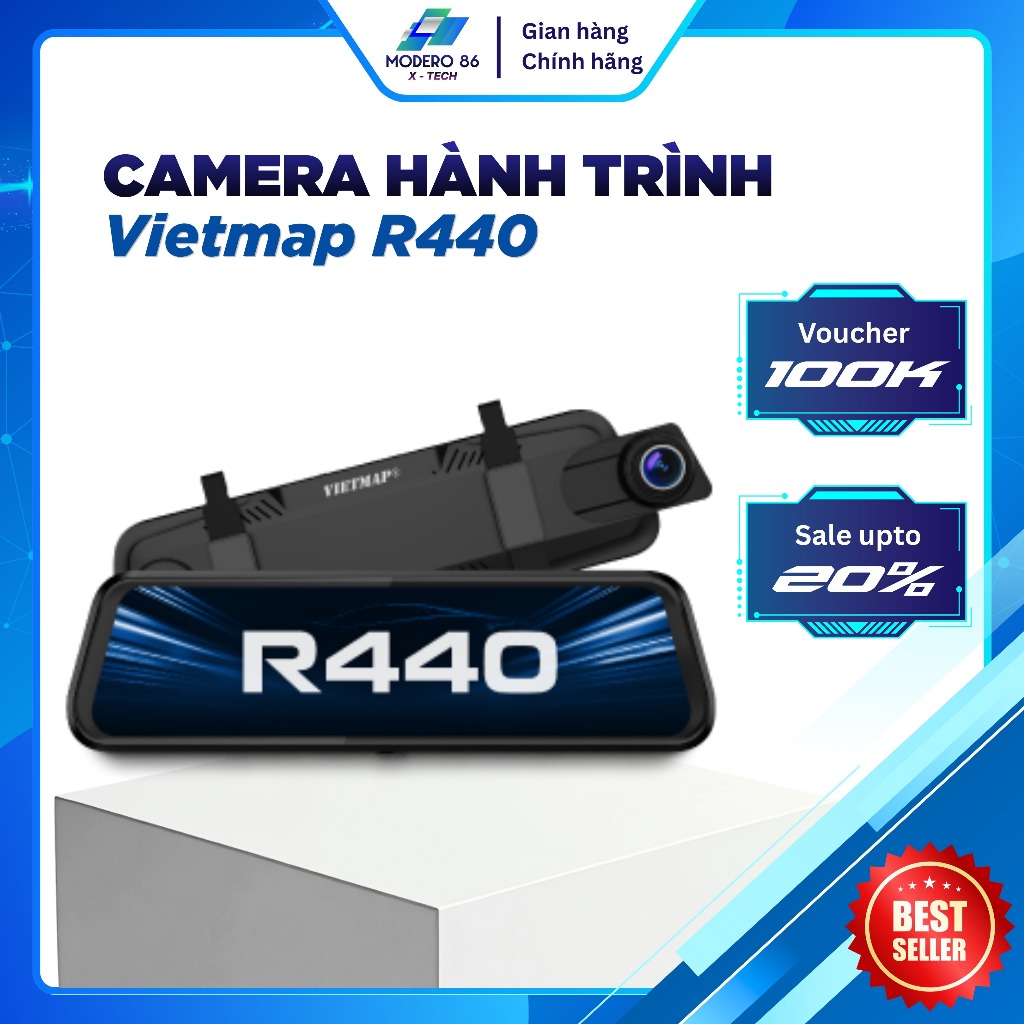 Camera hành trình Vietmap R440 Cảnh báo giao thông trên gương - Modero86 X-tech