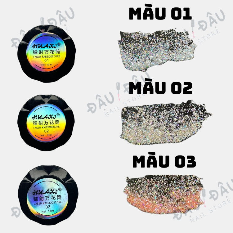 Gel Nhũ Huaxi Laser Galaxy Cao Cấp - Gel nhũ Huaxi Laser KALEIDOSCORE siêu sáng
