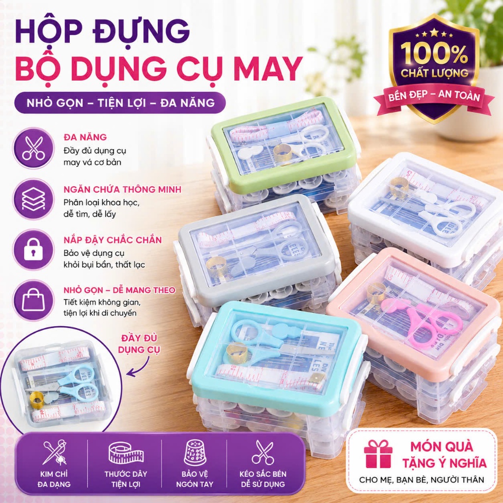Bộ Kim Chỉ May Vá Đa Năng Tiện Lợi Cho Mọi Gia Đình - PLSHARK