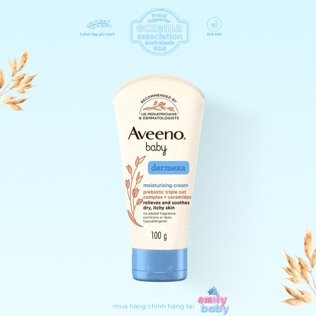 Kem bôi chàm sữa cho bé Aveeno Baby Dermexa Moisturizing Cream