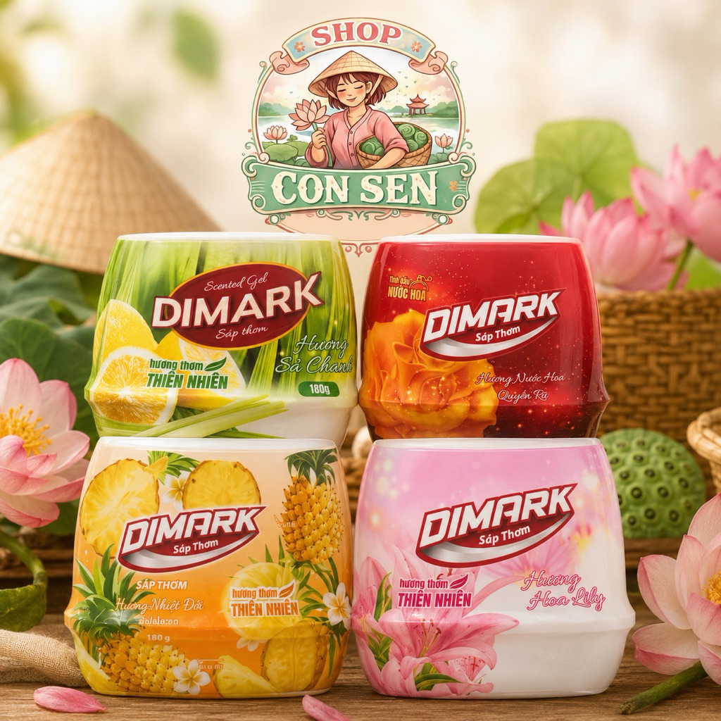 Combo sáp thơm DIMARK 180g Sả Chanh/Lyly/Nhiệt Đới/Nước hoa quyến rũ