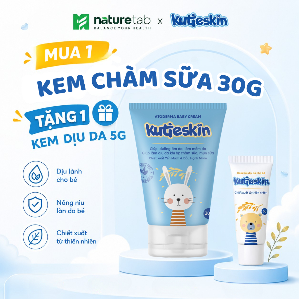 Kem Chàm Sữa Cho Bé Kutieskin 30g