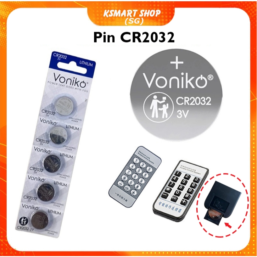 Pin cúc áo VONIKO CR2032, Pin CR2032 Voniko USA chính hãng