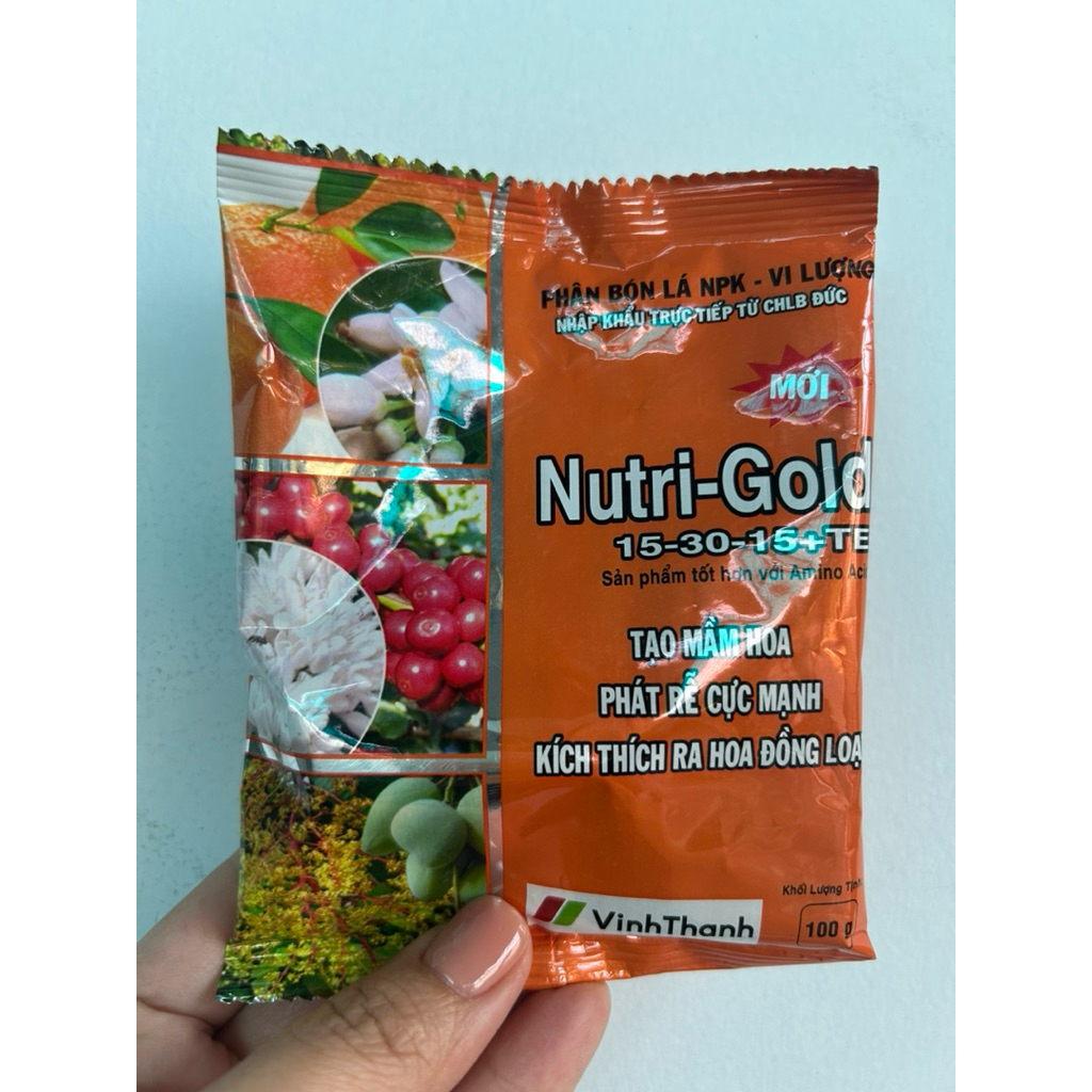 Phân bón lá NPK vi lượng NUTRI GOLD 15-30-15 TE Vĩnh Thạnh