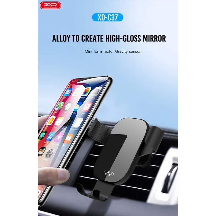Giá đỡ điện thoại ô tô XO Việt Nam C37 – Kẹp cửa gió tự động, xoay 360 độ linh hoạt, chất liệu hợp k