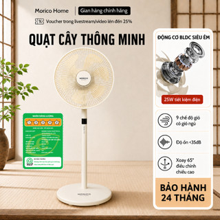 Quạt Cây Đứng Thông Minh Morico MF630- Điều Khiển Giọng Nói, 9 Cấp Gió, Động Cơ BLDC Tiết Kiệm Điện