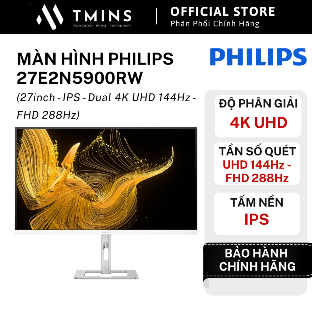 Màn hình Philips 27E2N5900RW (27inch - IPS - Dual 4K UHD 144Hz - FHD 288Hz) - Hàng chính hãng
