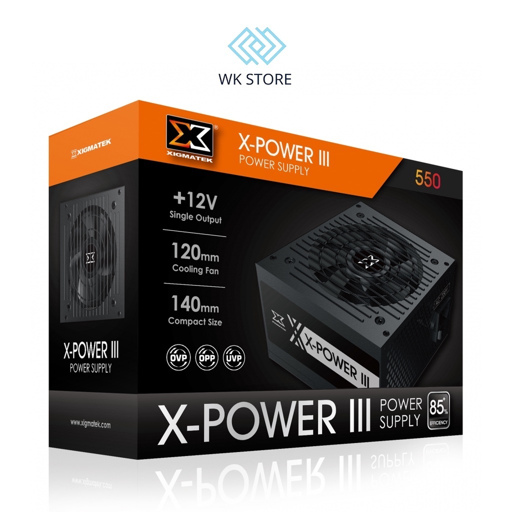 Nguồn Xigmatek X-Power III X550 500W (Hàng chính hãng, BH 36T)