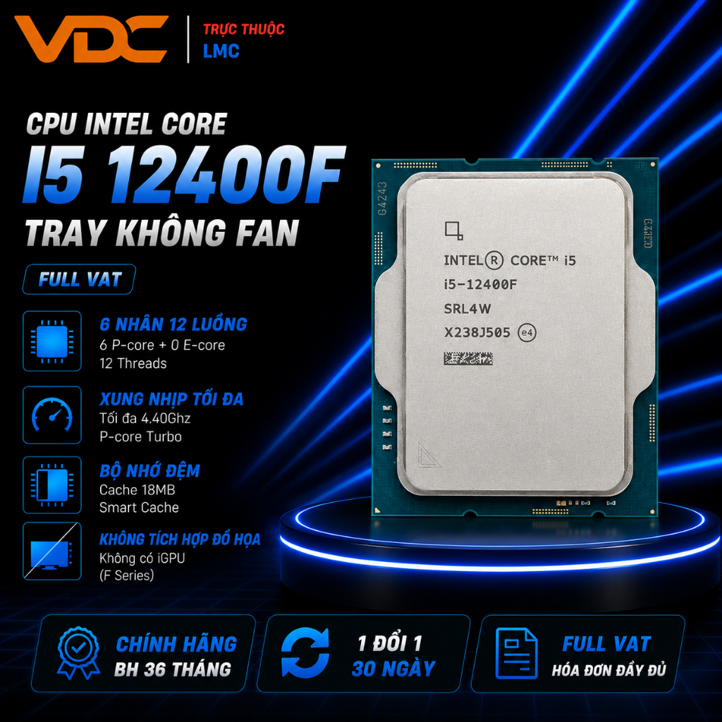 [New Full VAT ] CPU Intel core i5 12400F Tray NEW NK