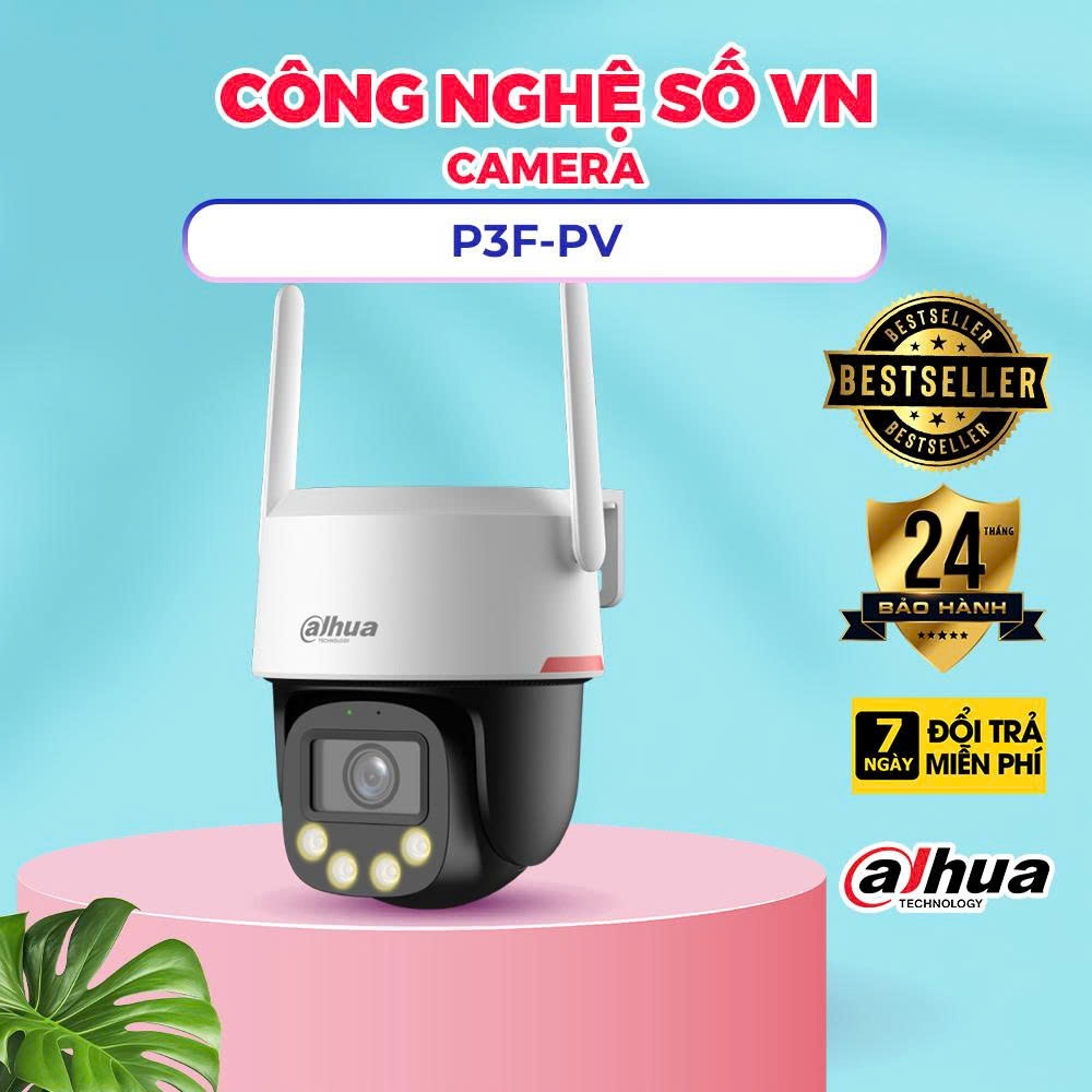 Camera Wifi 3MP WizColor PT Dahua DH-P3F-PV - BẢO HÀNH CHÍNH HÃNG 2 NĂM