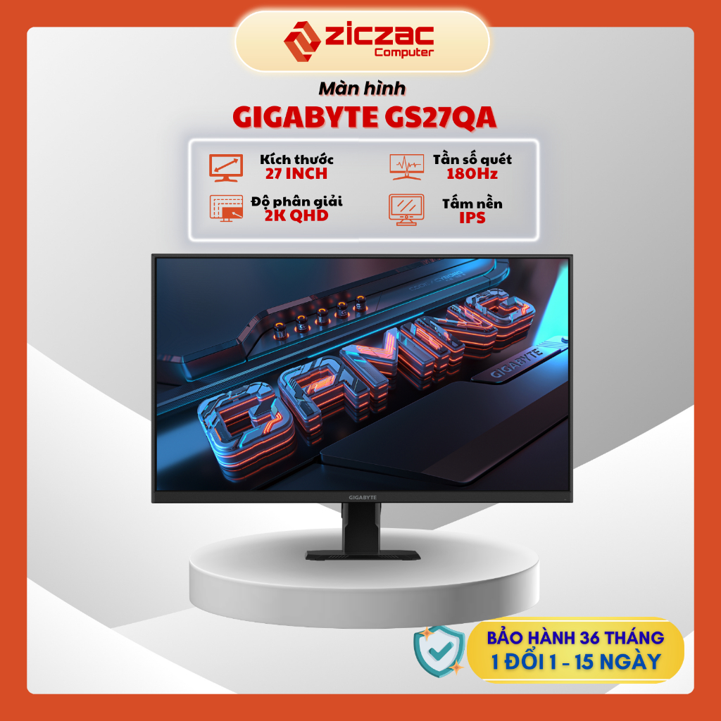 [Hỏa tốc] Màn hình Gigabyte GS27QA 27inch 2K QHD 180Hz 1ms SuperSpeed IPS - Chính hãng