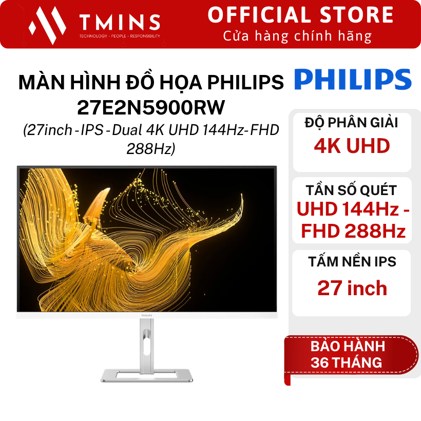Màn hình đồ họa Philips 27E2N5900RW (27inch - IPS - Dual 4K UHD 144Hz - FHD 288Hz)- Hàng chính hãng
