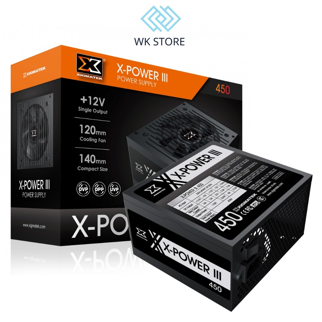 Nguồn Xigmatek X-Power III X450 400W (Chính hãng, BH 36 Tháng)