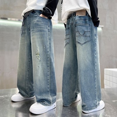[Sale Mã Mới] Quần Jean Bé Trai Phong Cách Quần Bò Mềm Size Đại Cho Bé Trai Dưới 1m7 Babimama - JB03