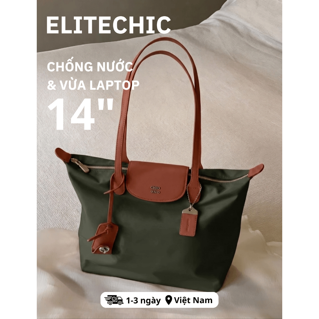 [Vừa Laptop 14inch] Túi Tote Cỡ Lớn Đeo Vai Đựng Laptop 14inch Công Sở Đi Học Nữ