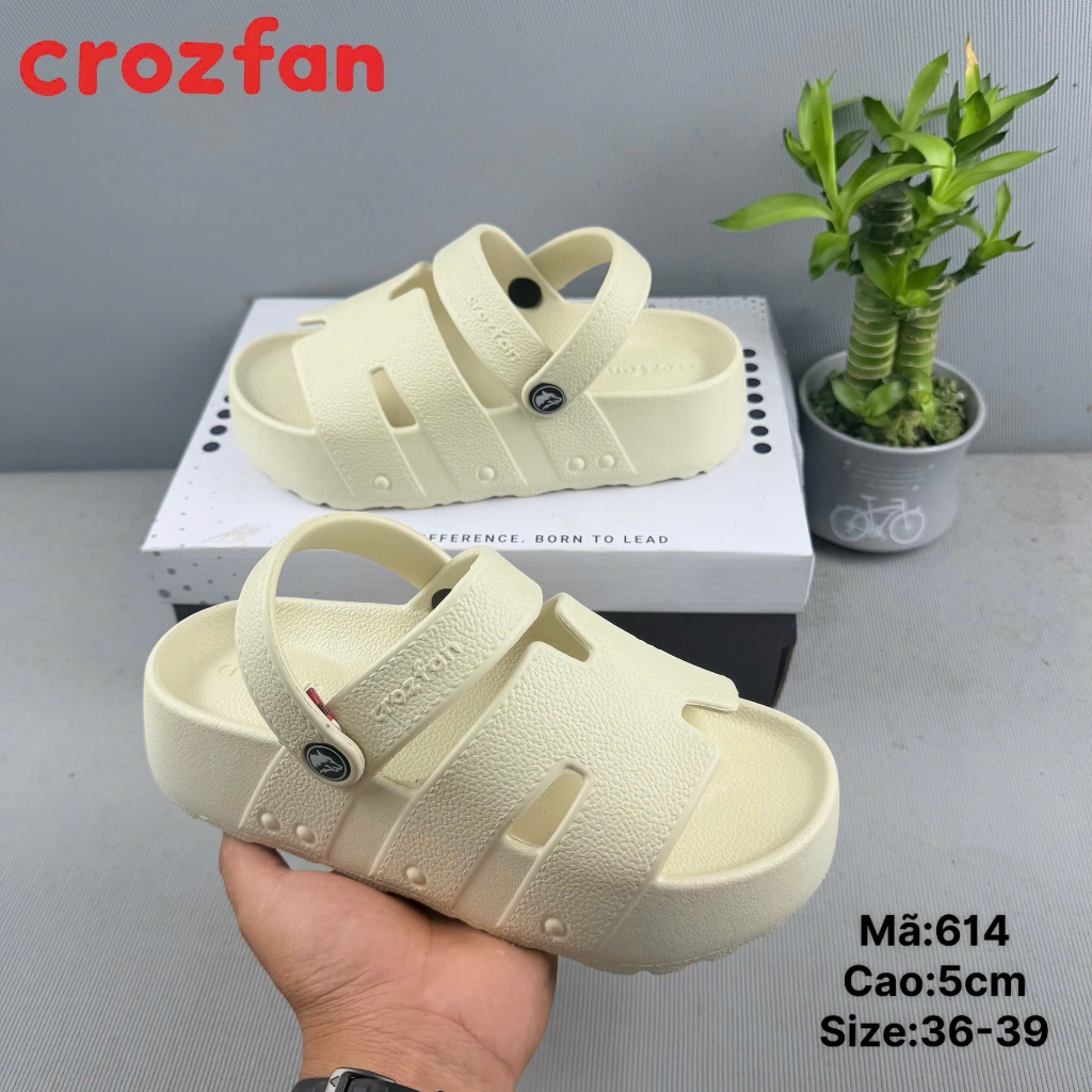 Dép sandal bánh mì cao cấp HM quai hậu màu mới cực cháy, dép nữ HM bản siêu nhẹ fullbox