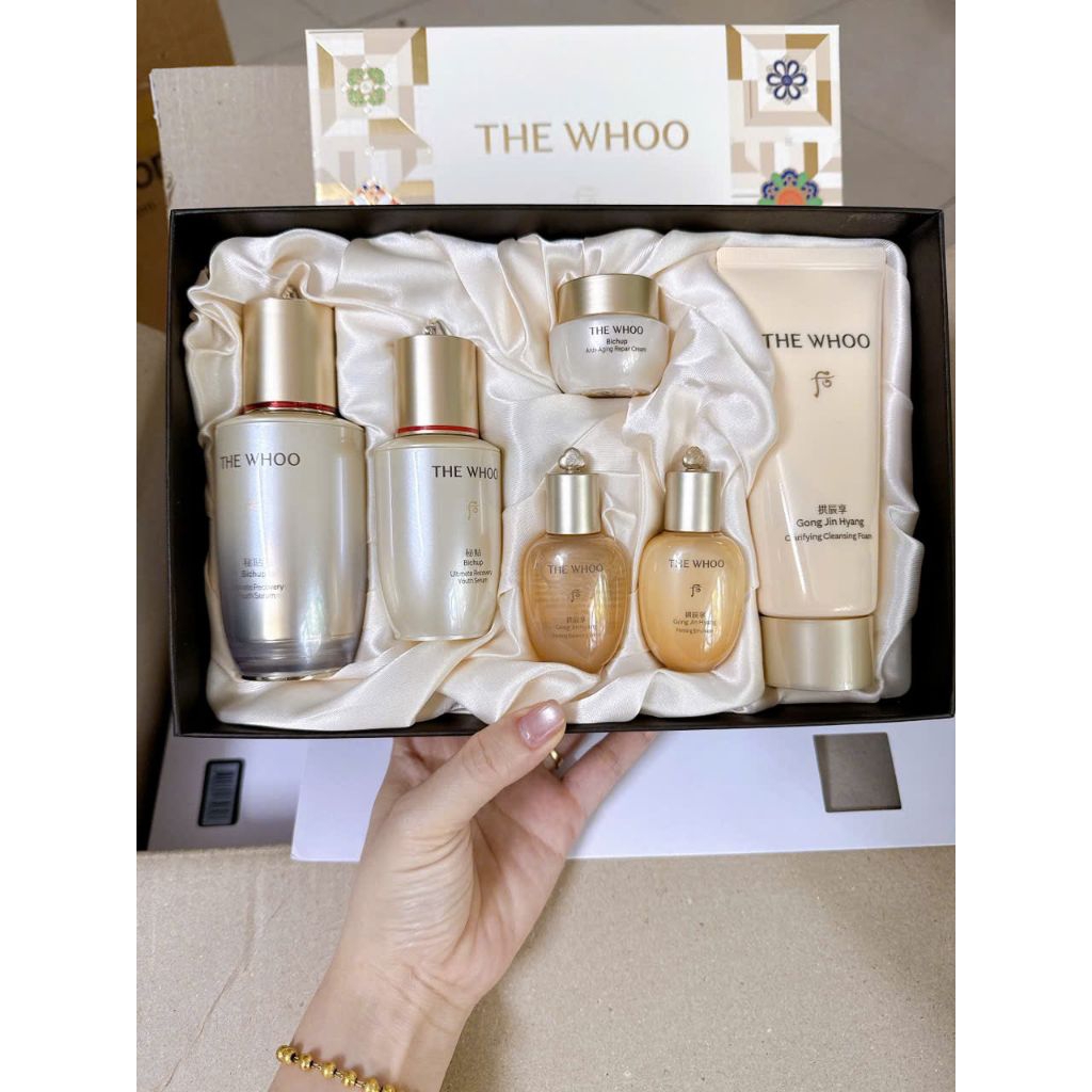 Set Tinh Chất Whoo Bichup Tái Sinh Phục Hồi Và Chống Lão Hóa Da, The Whoo Bichup ULTMATE RECOVERY YO