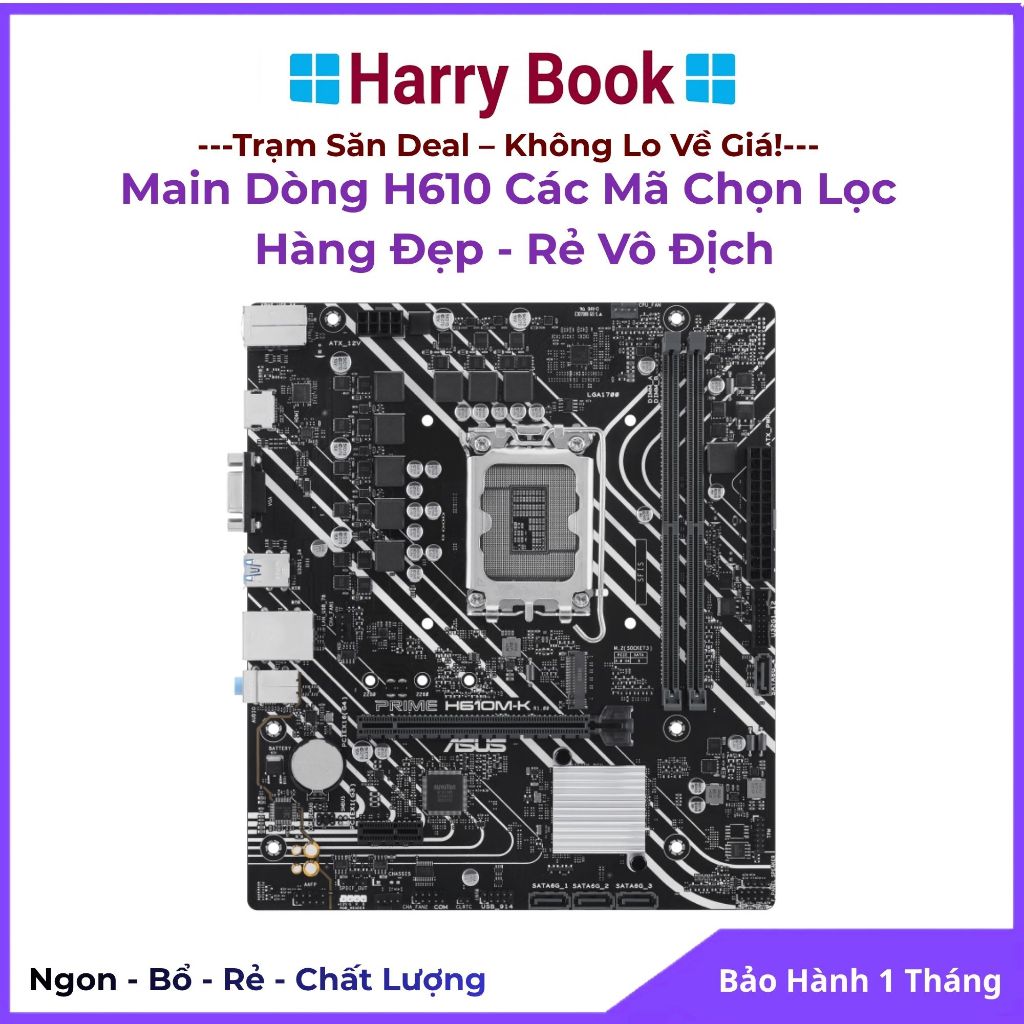 Mainboard H610 Đẹp Likenew 99% Các Hãng Gigabyte, Asus, MSI, Colorful | Bo Mạch Chủ H610M Hàng Tuyển