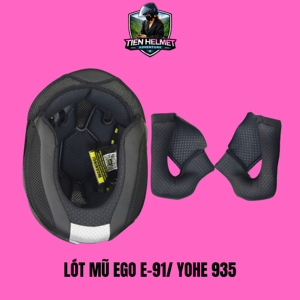 Lót mũ bảo hiểm fullface EGO E-91/ YOHE 935 (EGO E91) - Tiên Helmets - Mũ bảo hiểm Vũng Tàu