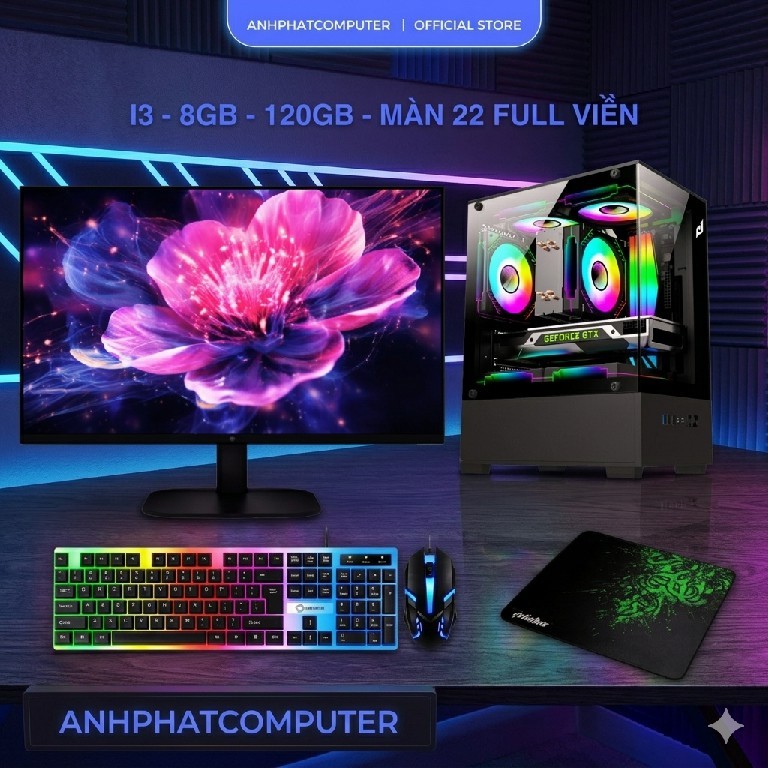 [Trọn Gói A-Z] Máy Tính Để Bàn PC Học Tập Làm Việc Core i3 Gen 7 Màn Hình 22 INCH Full HD
