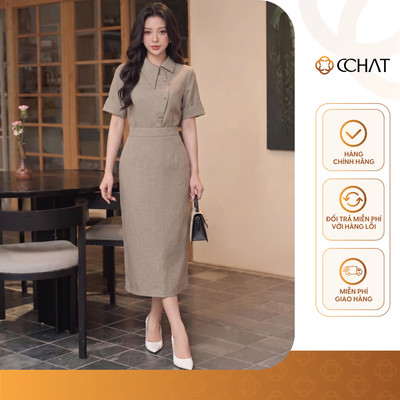 Set Đồ Nữ 𝐂𝐂𝐇𝐀𝐓 Dáng Suông Parisien Sang Trọng Chất Liệu Tuytsi Cao Cấp 16BDS2036ST