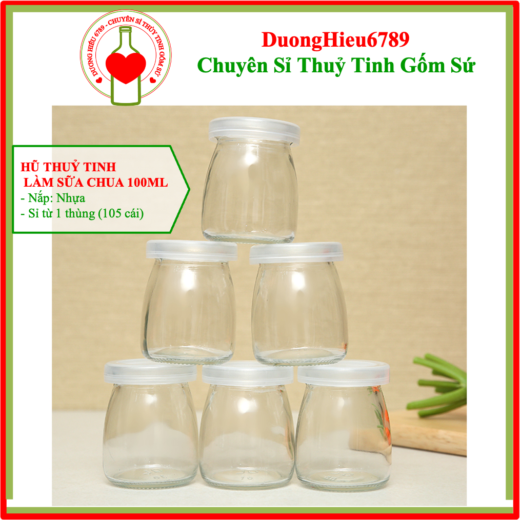 Bộ 12 hũ sữa chua trơn 100ml