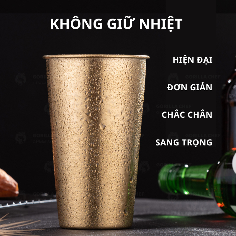 Ly inox 2 lớp, Ly uống nước chất liệu thép không gỉ, Cốc Inox dày dặn, an toàn | BigBuy360 - bigbuy360.vn