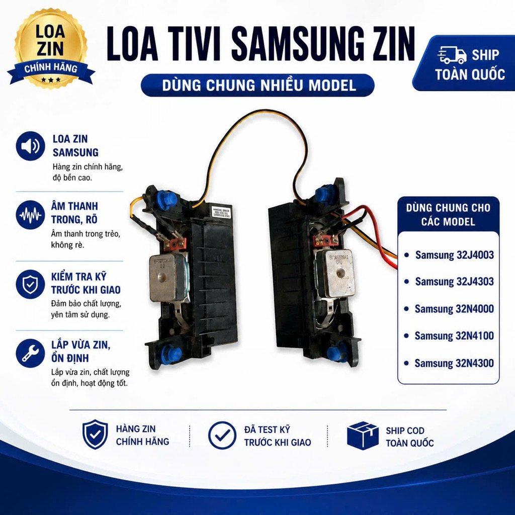 Cặp loa Tivi Samsung 32J4003, 32J4303, 32N4000, 32N4100, 32N4300