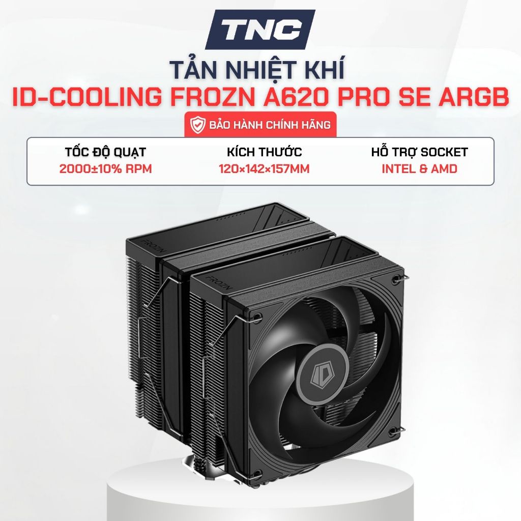 Tản Nhiệt Khí CPU ID-COOLING Frozn A620 PRO SE | PRO SE ARGB | Tháp Đôi - Bảo Hành 36 Tháng