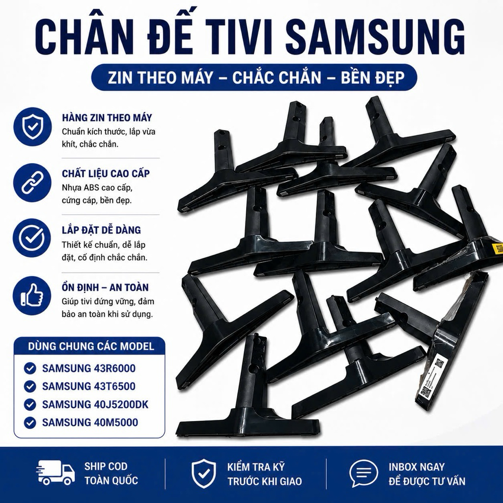 Cặp chân Tivi Samsung 43R6000, 43T6500, 40J5200, 40M5000